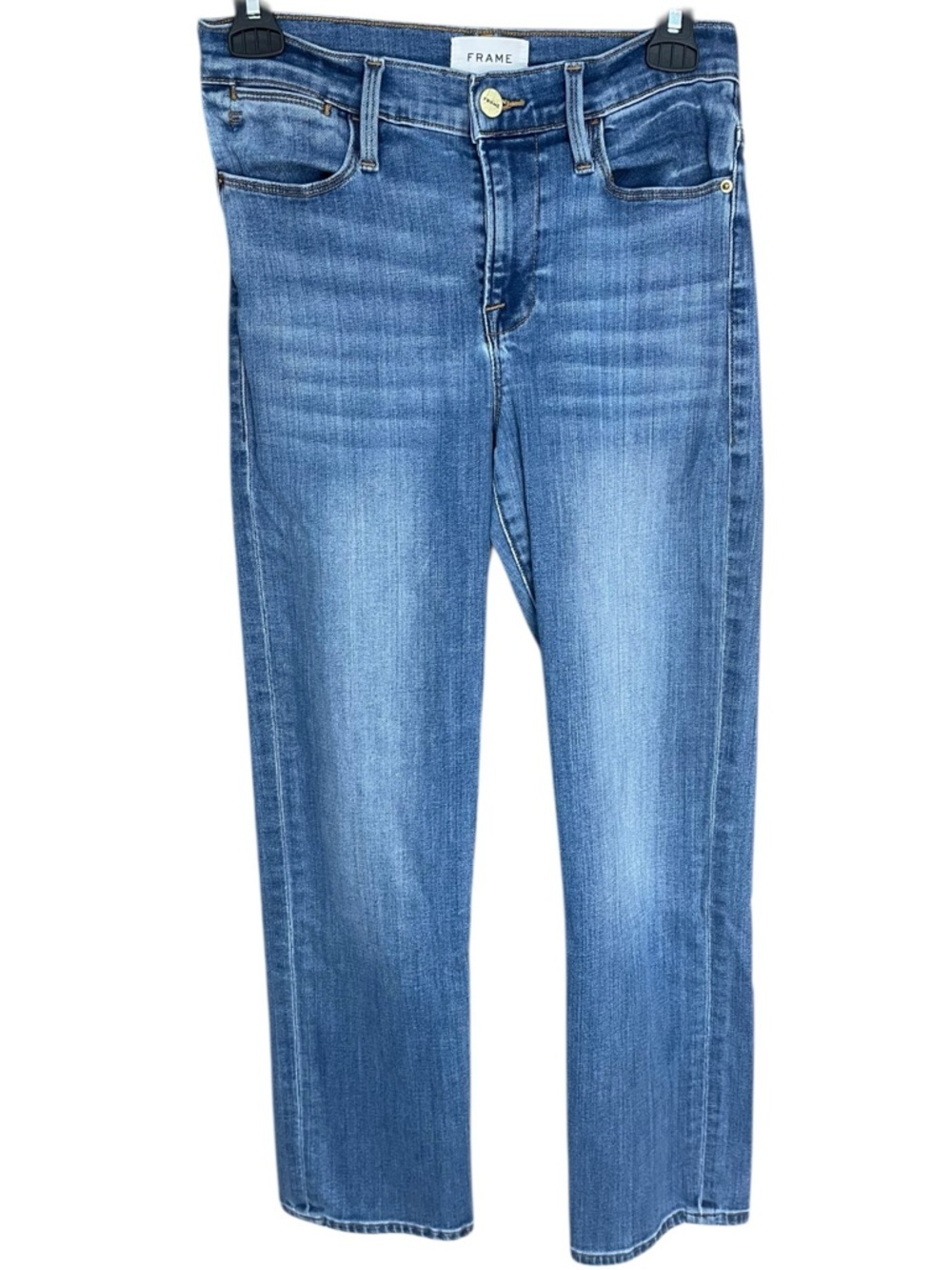Frame Denim Le High Straight Jeans Blue